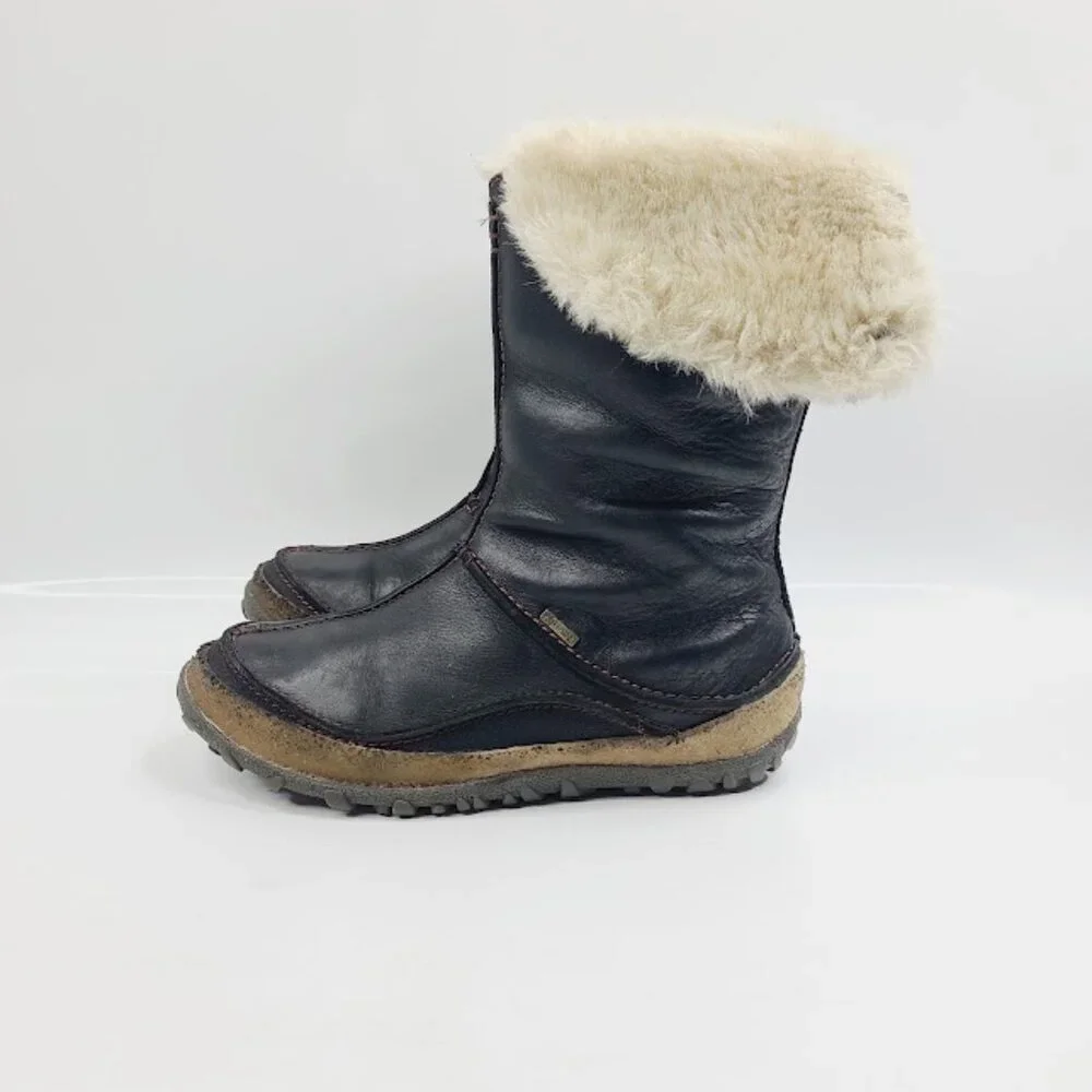 Merrell Women's Black Oslo Waterproof Slip-On Ankle Winter Snow Boot Size‎ 6.5